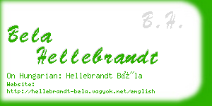 bela hellebrandt business card